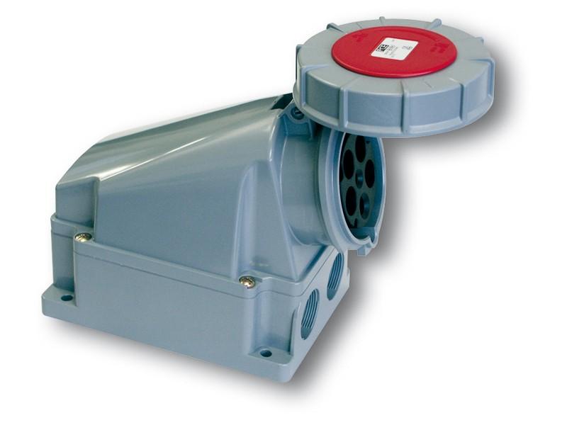 PCE WCD opbouw CEE 125A - 400V 5P - IP67 - 6h - rood